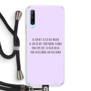 CaseCompany Regenboog: Huawei P Smart Pro Transparant Hoesje met koord