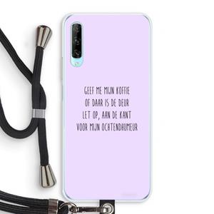 CaseCompany Ochtendhumeur: Huawei P Smart Pro Transparant Hoesje met koord