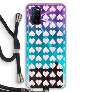 CaseCompany Ass 'n Titties: Oppo A92 Transparant Hoesje met koord