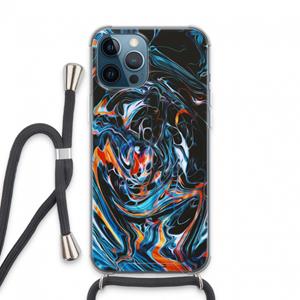 CaseCompany Black Unicorn: iPhone 13 Pro Max Transparant Hoesje met koord