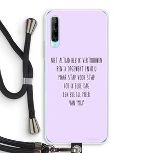 CaseCompany Zelfvertrouwen: Huawei P Smart Pro Transparant Hoesje met koord