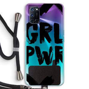 CaseCompany Girl Power #2: Oppo A92 Transparant Hoesje met koord
