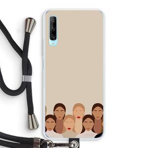 CaseCompany Girls girls girls: Huawei P Smart Pro Transparant Hoesje met koord
