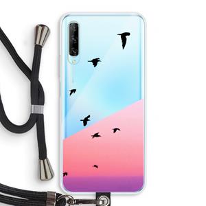 CaseCompany Fly away: Huawei P Smart Pro Transparant Hoesje met koord