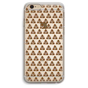 CaseCompany Poop emoji: iPhone 6 Plus / 6S Plus Transparant Hoesje