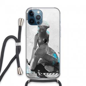 CaseCompany I will not feel a thing: iPhone 13 Pro Max Transparant Hoesje met koord
