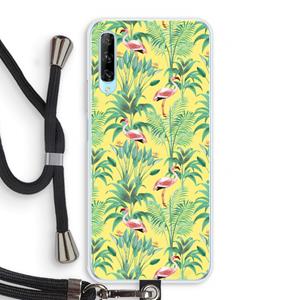 CaseCompany Flamingo party: Huawei P Smart Pro Transparant Hoesje met koord