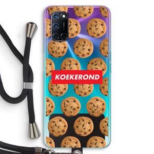 CaseCompany Koekerond: Oppo A92 Transparant Hoesje met koord