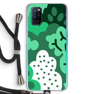 CaseCompany Bushes: Oppo A92 Transparant Hoesje met koord