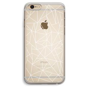 CaseCompany Geometrische lijnen wit: iPhone 6 Plus / 6S Plus Transparant Hoesje