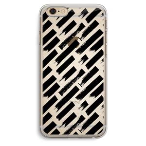 CaseCompany Zwarte vegen: iPhone 6 Plus / 6S Plus Transparant Hoesje
