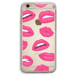 CaseCompany Bite my lip: iPhone 6 Plus / 6S Plus Transparant Hoesje