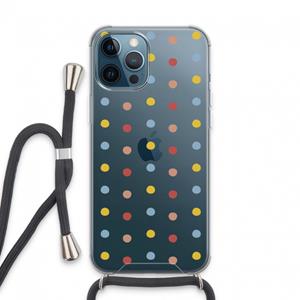 CaseCompany Bollen: iPhone 13 Pro Max Transparant Hoesje met koord