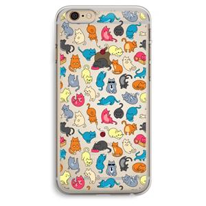 CaseCompany Kleurrijke katten: iPhone 6 Plus / 6S Plus Transparant Hoesje