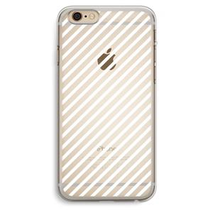 CaseCompany Strepen zwart-wit: iPhone 6 Plus / 6S Plus Transparant Hoesje