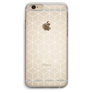 CaseCompany Zwart-witte kubussen: iPhone 6 Plus / 6S Plus Transparant Hoesje