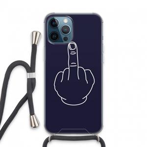 CaseCompany F**k U: iPhone 13 Pro Max Transparant Hoesje met koord