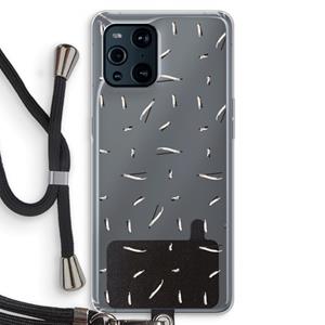 CaseCompany Hipster stripes: Oppo Find X3 Transparant Hoesje met koord