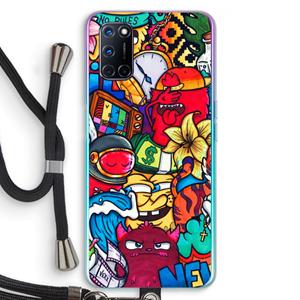 CaseCompany No Rules: Oppo A92 Transparant Hoesje met koord