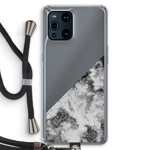 CaseCompany Onweer: Oppo Find X3 Transparant Hoesje met koord