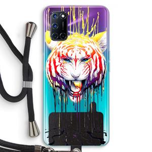 CaseCompany Fading: Oppo A92 Transparant Hoesje met koord