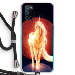 CaseCompany Last Unicorn: Oppo A92 Transparant Hoesje met koord