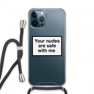 CaseCompany Safe with me: iPhone 13 Pro Max Transparant Hoesje met koord