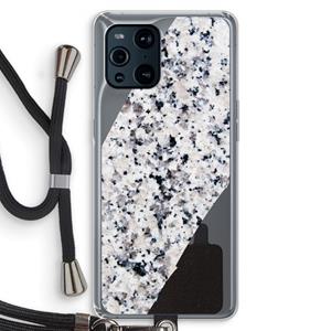 CaseCompany Gespikkelde marmer: Oppo Find X3 Transparant Hoesje met koord