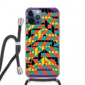 CaseCompany Skew Bee 2: iPhone 13 Pro Max Transparant Hoesje met koord