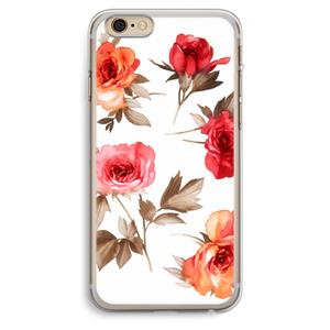 CaseCompany Roosjes: iPhone 6 Plus / 6S Plus Transparant Hoesje