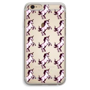 CaseCompany Musketon Unicorn: iPhone 6 Plus / 6S Plus Transparant Hoesje