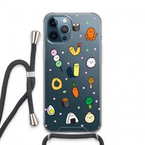 CaseCompany Happy bento friends: iPhone 13 Pro Max Transparant Hoesje met koord