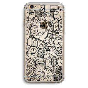 CaseCompany Vexx Black City : iPhone 6 Plus / 6S Plus Transparant Hoesje