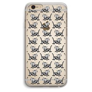 CaseCompany Zwarte poes: iPhone 6 Plus / 6S Plus Transparant Hoesje