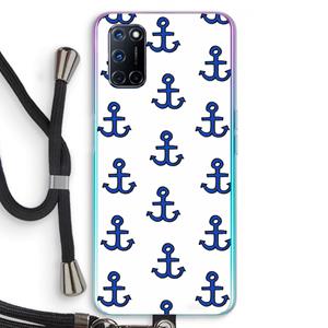 CaseCompany Ankers: Oppo A92 Transparant Hoesje met koord