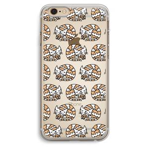 CaseCompany Slapende poes: iPhone 6 Plus / 6S Plus Transparant Hoesje