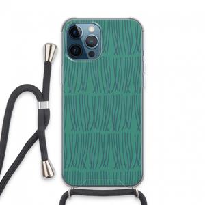 CaseCompany Swirls: iPhone 13 Pro Max Transparant Hoesje met koord