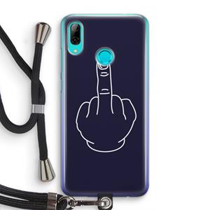 CaseCompany F**k U: Huawei P Smart (2019) Transparant Hoesje met koord
