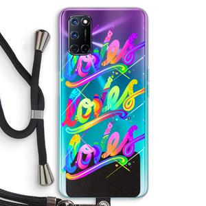 CaseCompany Loves: Oppo A92 Transparant Hoesje met koord