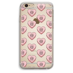 CaseCompany Chicks before dicks: iPhone 6 Plus / 6S Plus Transparant Hoesje
