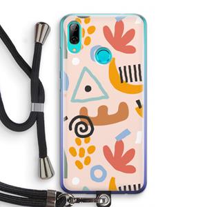 CaseCompany Abstract: Huawei P Smart (2019) Transparant Hoesje met koord