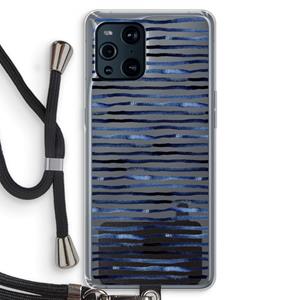 CaseCompany Verrassende lijnen: Oppo Find X3 Transparant Hoesje met koord