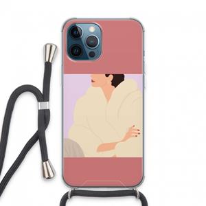 CaseCompany Cosy: iPhone 13 Pro Max Transparant Hoesje met koord