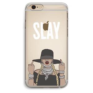 CaseCompany Slay All Day: iPhone 6 Plus / 6S Plus Transparant Hoesje