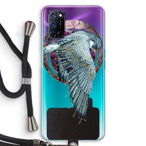 CaseCompany Golden Falcon: Oppo A92 Transparant Hoesje met koord
