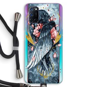 CaseCompany Golden Raven: Oppo A92 Transparant Hoesje met koord