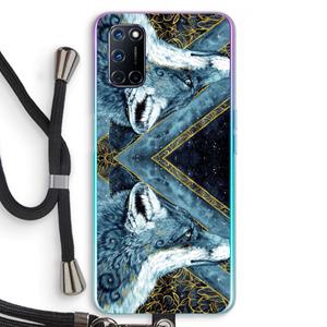 CaseCompany Golden Fox: Oppo A92 Transparant Hoesje met koord