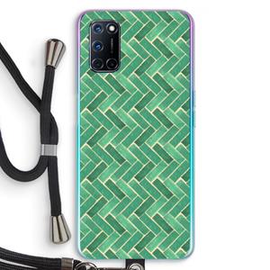 CaseCompany Moroccan tiles 2: Oppo A92 Transparant Hoesje met koord