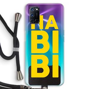 CaseCompany Habibi Blue: Oppo A92 Transparant Hoesje met koord
