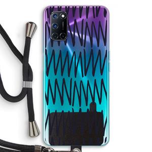 CaseCompany Marrakech Zigzag: Oppo A92 Transparant Hoesje met koord
